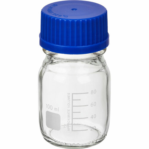 Банка 100мл ТС с винтовой пластиковой крышкой светлое стекло Apexlab 588₽