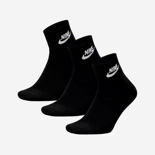 фото Носки nike, 3 пары, размер 33/37, черный