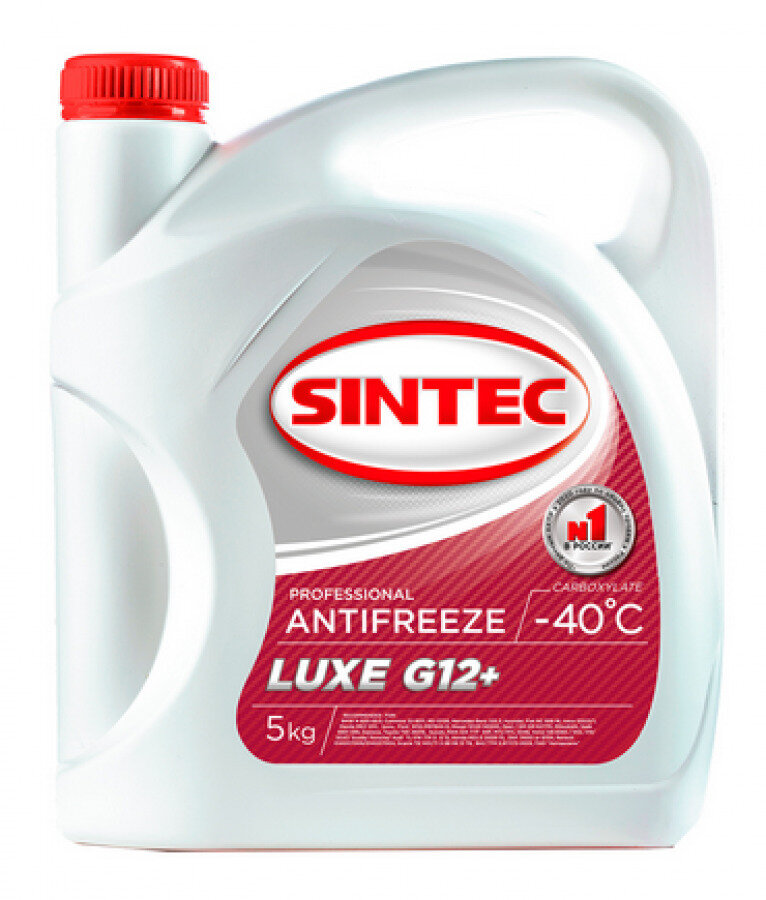 Антифриз SINTEC ANTIFREEZE LUXE G12+ red -40, 5KG