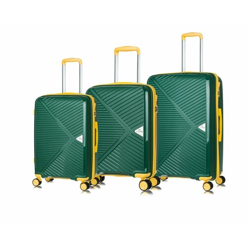 фото Чемодан-самокат l'case lyon, 3 шт., 99 л, размер s/m/l, темно-зеленый