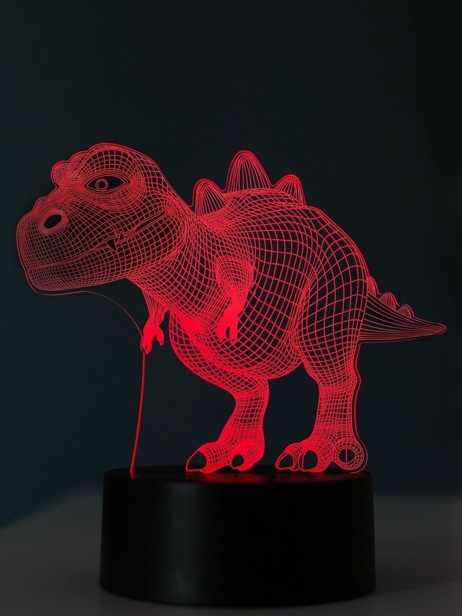 Светильник 3D Ночник светильник 3D USB.Светильник 3D Динозавр - фотография № 7
