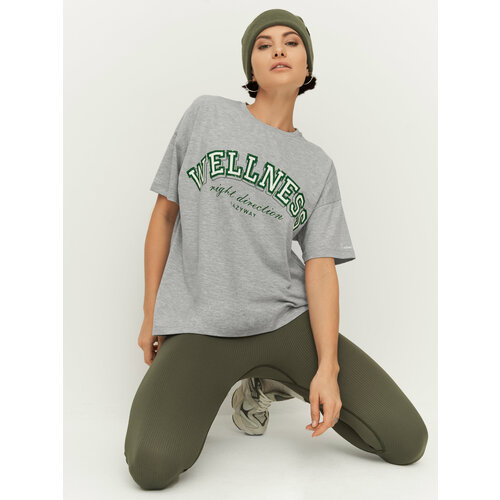 фото Футболка eazyway, размер xs, белый, серый, зеленый