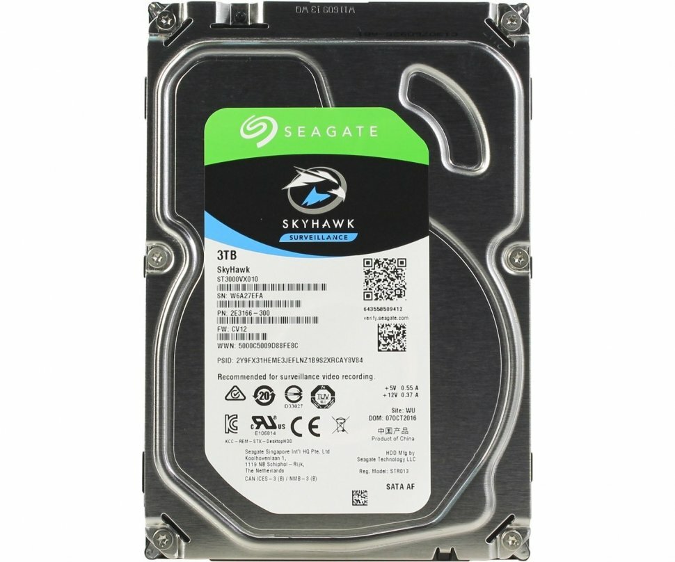 Жесткий диск SEAGATE Skyhawk , 3Тб, HDD, SATA III, 3.5" - фото №15