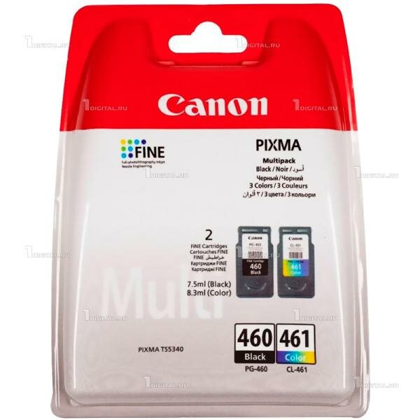 Набор картриджей Canon PG-460 + CL-461 (3711C004) черный и трехцветный для Pixma TS5340 / TS7440