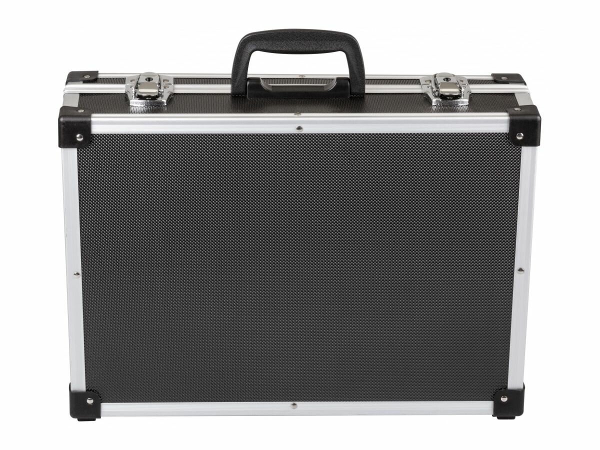 Ящик для инструмента пластиковый усиленный алюминием 430x310x130 мм, черный