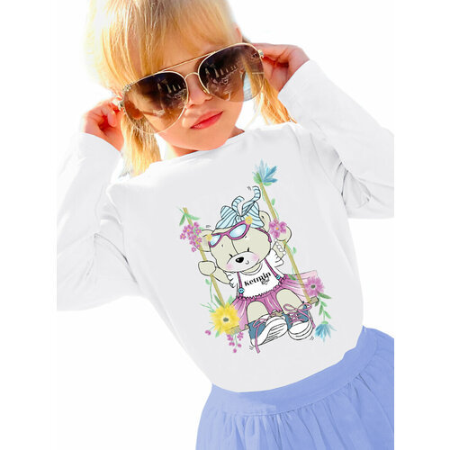 фото Лонгслив ketmin premium, размер 104, белый