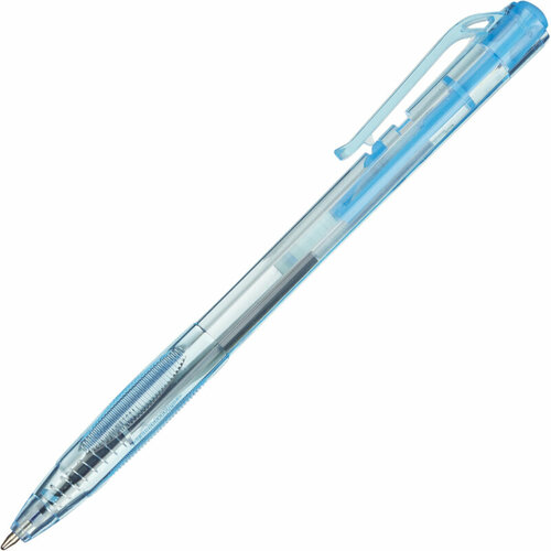 Ручка шариковая автомат. Attache Economy, 0,35мм, синяя, голуб. корп