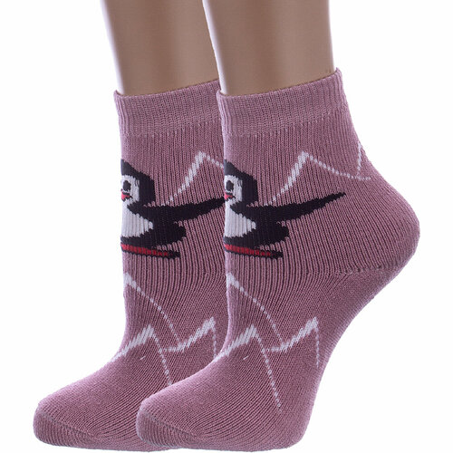 фото Носки альтаир 2 пары, размер 18, пыльная роза