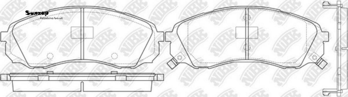 NIBK PN0458 Колодки тормозные дисковые