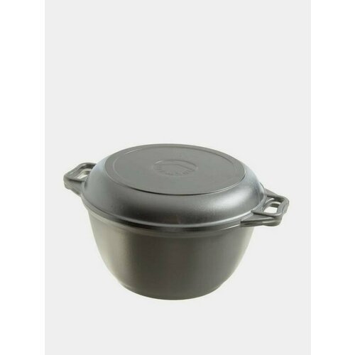 Казан 4 л крышка-сковорода литые ручки цвет серебряный 7521₽