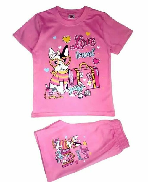 Комплект одежды Веселый Супер Слоненок, размер 116, розовый