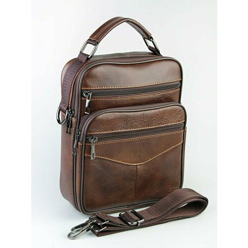 Сумка барсетка LeatherStyle, фактура гладкая, коринчевый