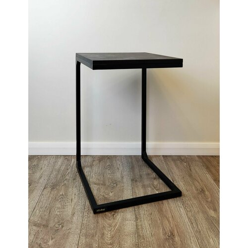 Столик журнальный придиванный на металлическом каркасе скопас цвет столешницы чёрный