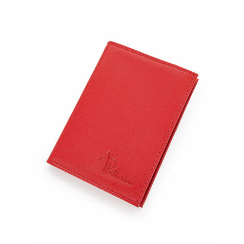 фото Визитница pellecon, фактура гладкая, красный