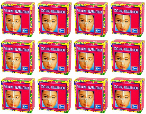 Siam Yoko Крем для лица Acne-Melasma Cream против акне и пигментации, с коэнзимом Q10, 4 г, 12 шт
