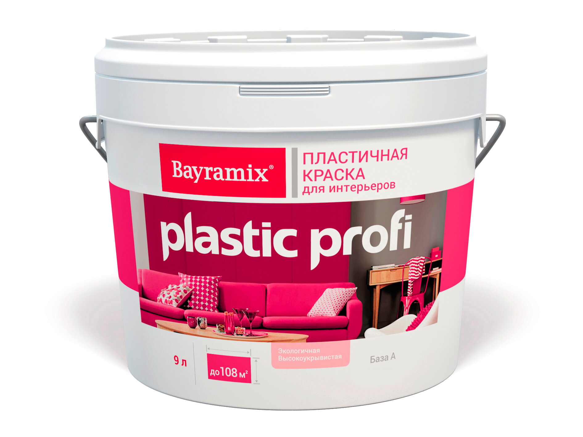 Краска акриловая Bayramix Plastic Profi База А 9 л