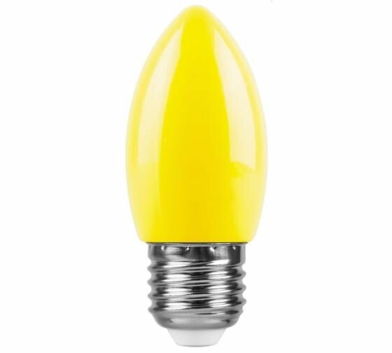 Светодиодная лампа FERON 1W 230V E27 желтый, LB-376 25927