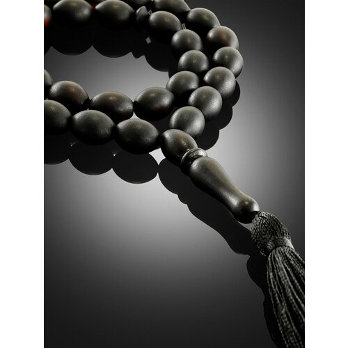 фото Браслет-нить, янтарь, 10 шт., размер 36 см, размер one size, диаметр 11 см, черный amberhandmade