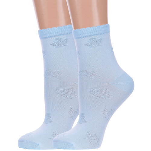 фото Носки lorenzline, 2 пары, размер 25, голубой