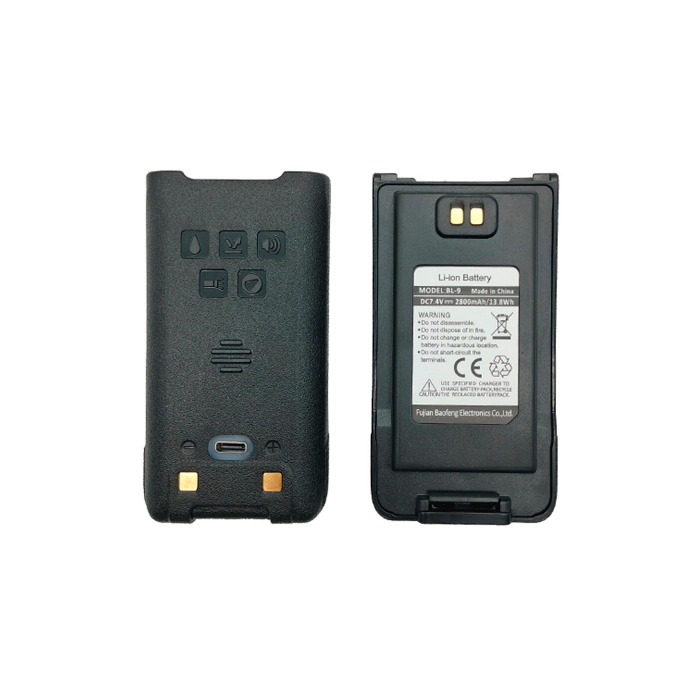 Аккумулятор Baofeng UV-XR, UV-9R Plus, UV-9R PRO (2800 мАч) с Type-C — фото 10