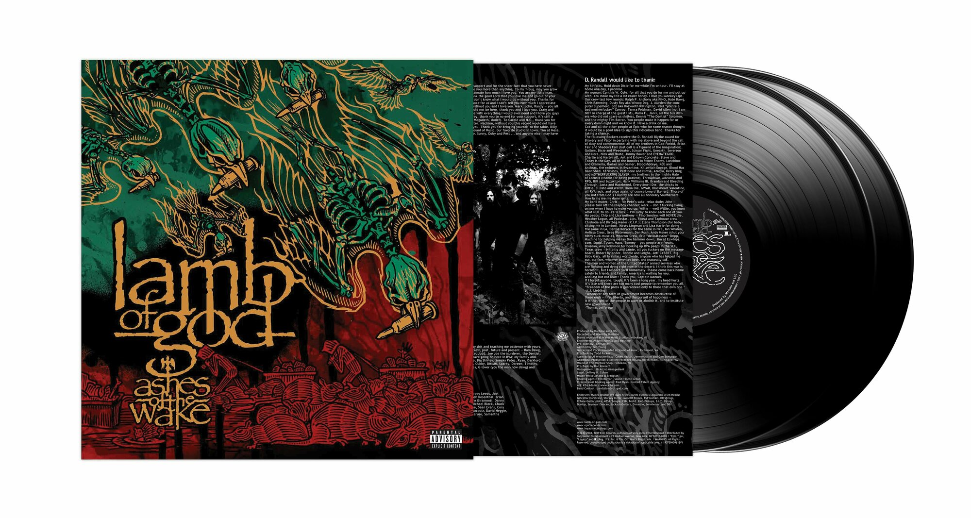 Lamb Of God Lamb Of God - Ashes Of The Wake (15th Anniversary) (2 LP) Sony Music - фото №6