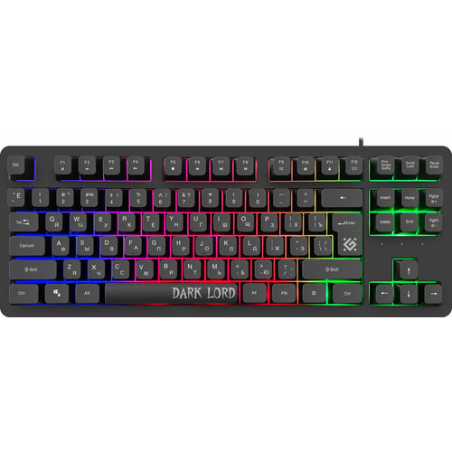 DEFENDER Проводная игровая клавиатура Dark Lord GK-580 RU черный радужная87кнопок 69900₽
