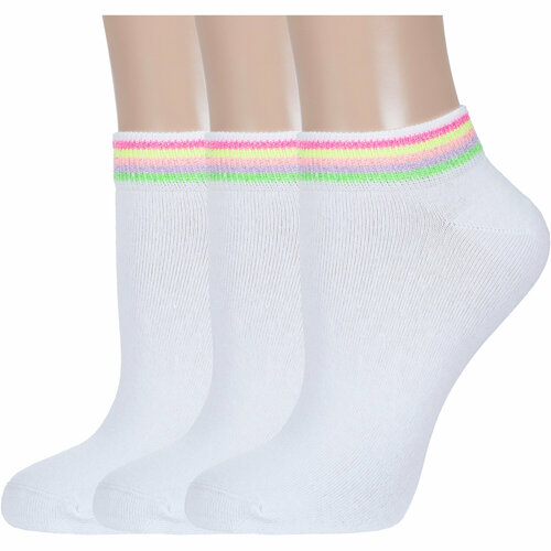 фото Носки красная ветка, 3 пары, размер 23-25, белый