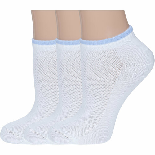 фото Носки rusocks, 3 пары, размер 23-25, белый