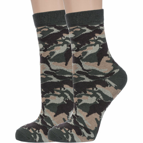 фото Носки красная ветка 2 пары, размер 18-20, хаки, зеленый