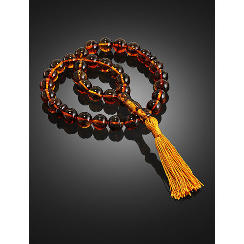 фото Браслет-нить, янтарь, 10 шт., размер 42 см., размер one size, диаметр 13 см., коричневый amberhandmade