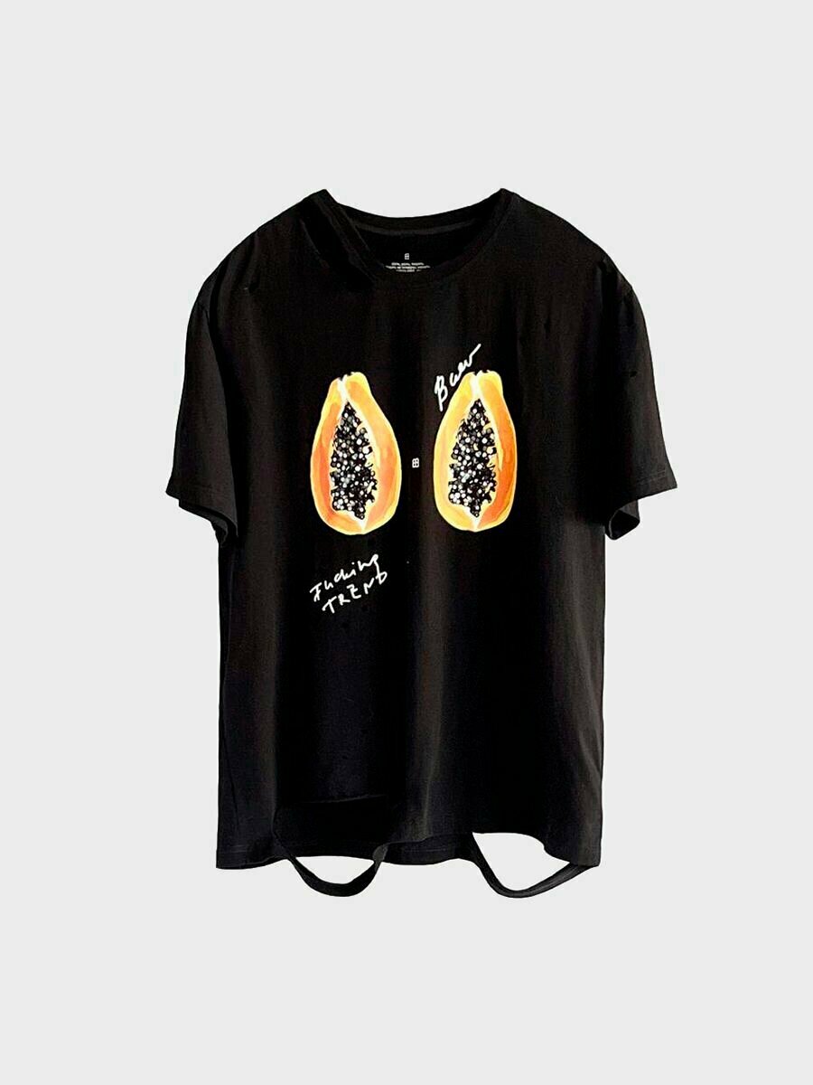 Футболка Buer Apparel, размер XS-S, черный/оранжевый