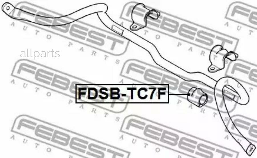 FEBEST FDSB-TC7F втулка переднего стабилизатора D24.5 FORD TRANSIT CONNECT (TC7) 2002-2013
