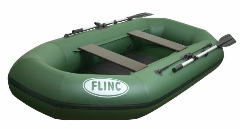 Лодка надувная FLINK F260L (цвет оливковый) (+) 10054