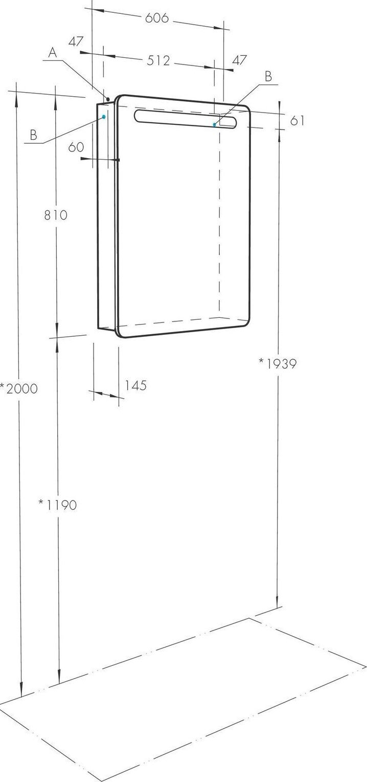 Америна 60 1A135302AM01L Шкаф зеркальный 60.6x81x14 см (белый глянец) Акватон - фото №7