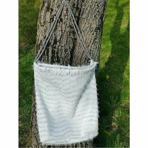 фото Сумка торба , фактура тиснение, рельефная, белый julias