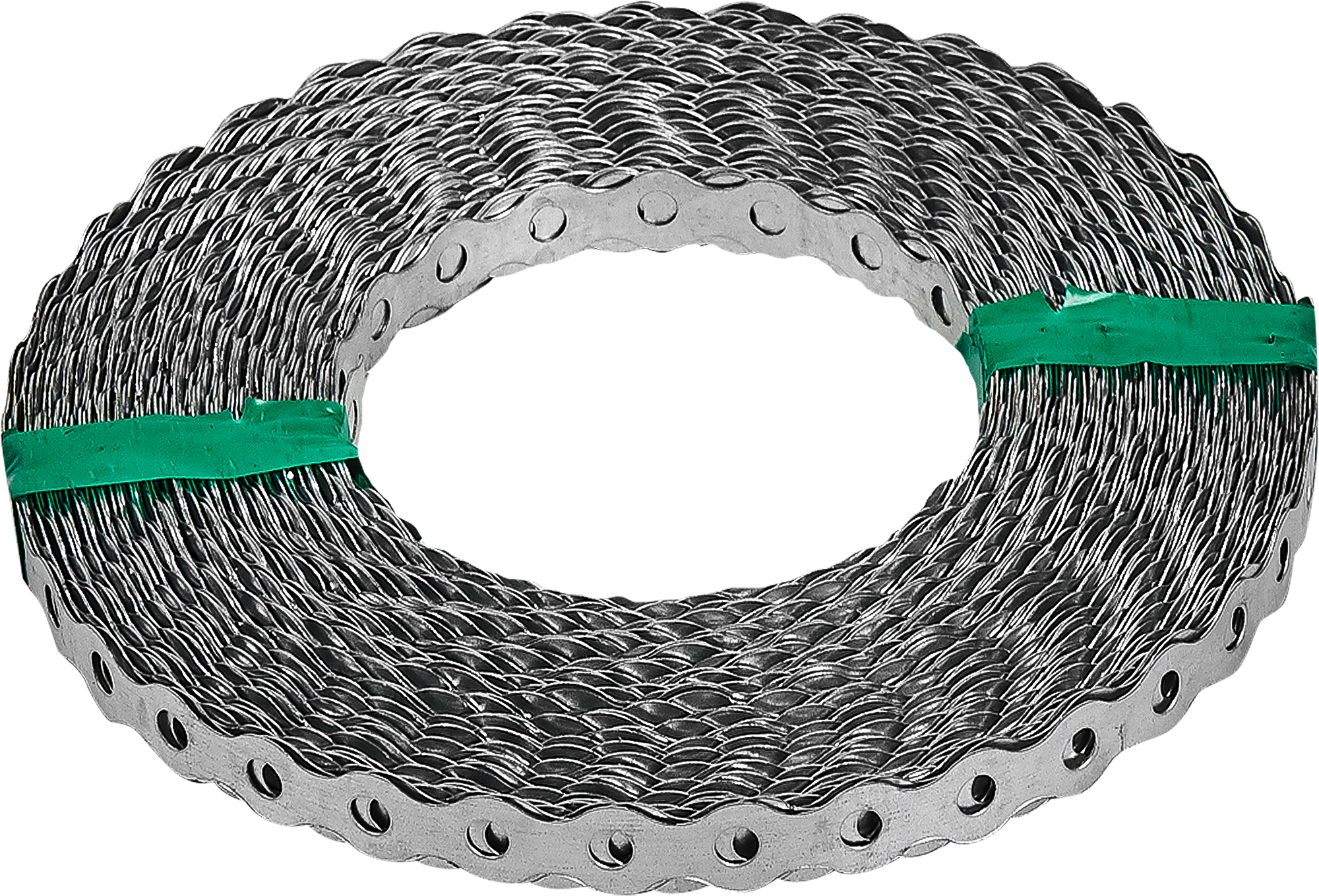 Перфорированная лента волна LV 17x0.5 25 м оцинкованная сталь цвет серебро