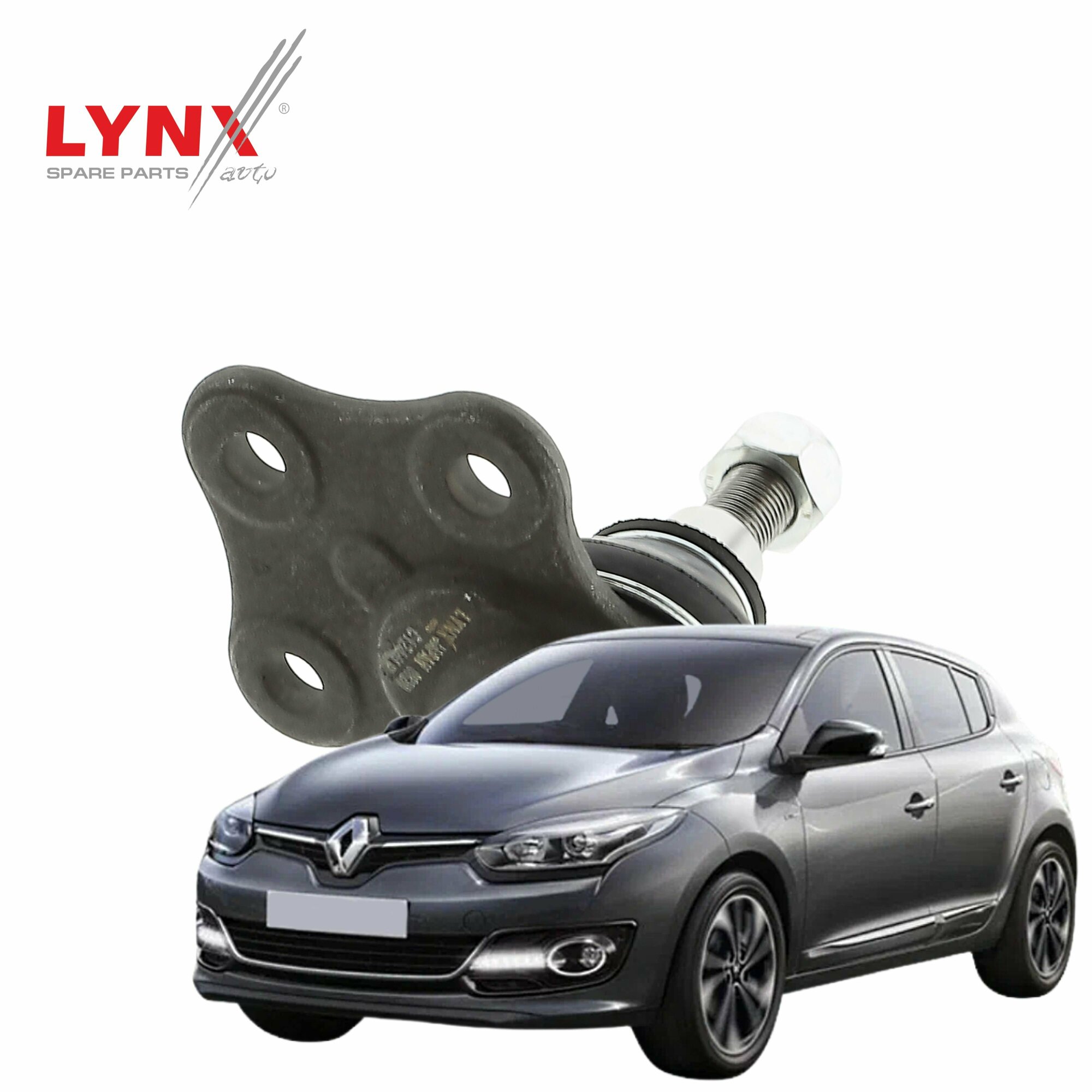 Опора шаровая Renault Megane (3) / Рено Меган 2008 2009 2010 2011 2012 2013 2014 2015 2016 / правая, нижняя, 1шт, LYNXauto