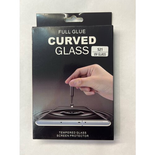 Противоударное стекло UV для Samsung G991 Galaxy S21 (полное покрытие / УФ-клей+лампа), прозрачный