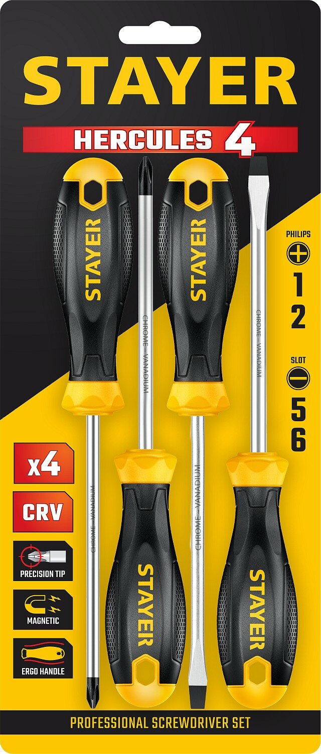 Hercules, 4 предм, набор отверток (2513-H4) — фото 1