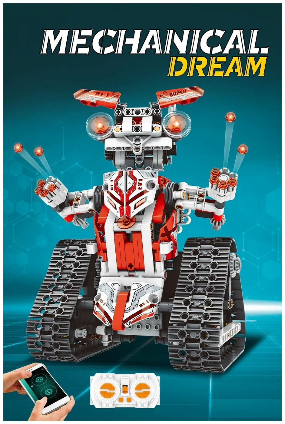 Конструктор робот 5 в 1 Mechanical dream 88020 на Д/У из 534 деталей