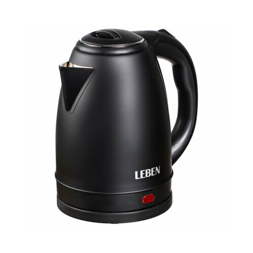 Leben чайник электрический 18л 1800вт скрытый нагр элемент нерж сталь черный 148500₽