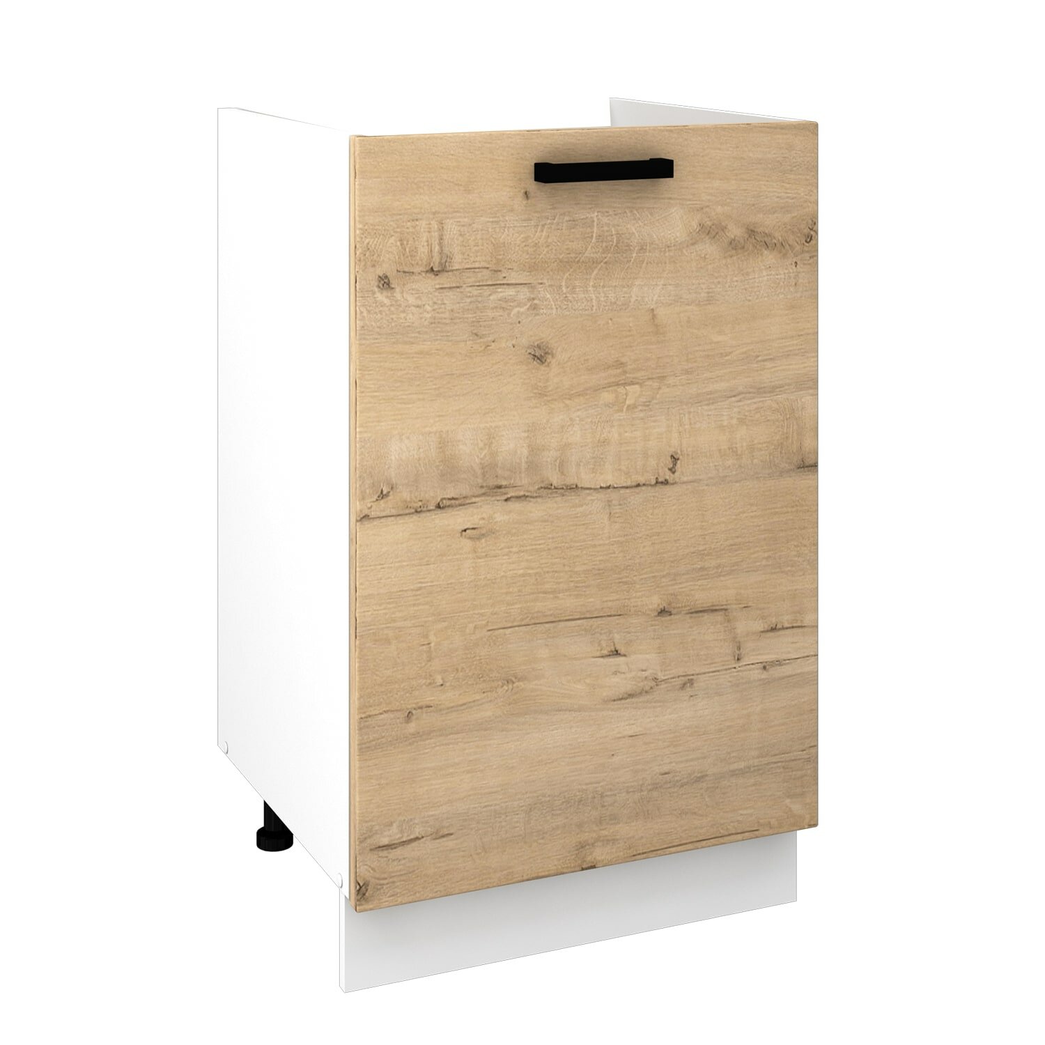 фото Стол под мойку ЭРА М500 Брауни Белый гладкий/Дуб вотан ПЭ12791