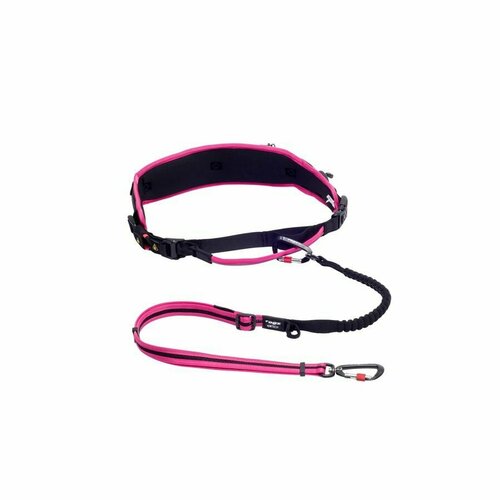 Rogz Air Tech Sport Riem & Lijn S-M Pink комплект для каникросса с амортизирующим поводком, размер S M, длина 1-1,5 м - 8-14 кг, обхват талии 68-100 см, розовый поло sol s размер m розовый