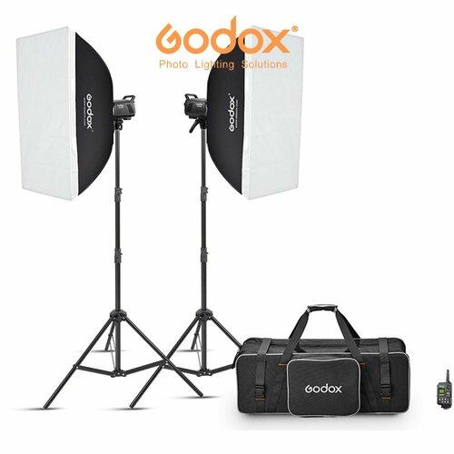 Комплект студийного оборудования Godox MS200V-F с софтбоксами импульсный студийный свет для съемки фото фотостудии 42990₽