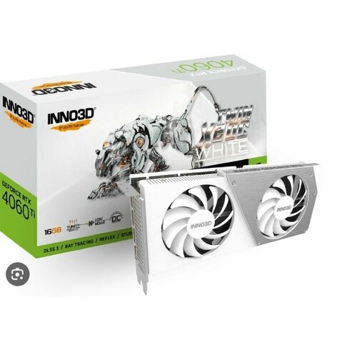 Видеокарта Inno3D RTX 4060 Ti Twin X2 OC WHITE//RTX4060Ti, HDMI, DP*3, 16G, D6