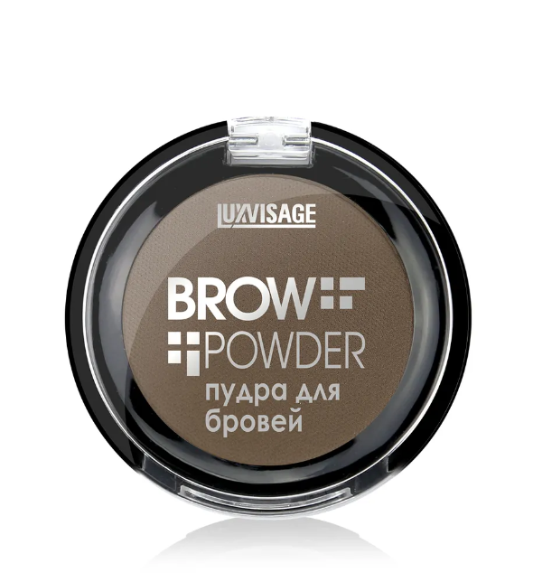 Пудра для бровей Grey brown Brow powder Luxvisage 6г тон 3 - фото №5