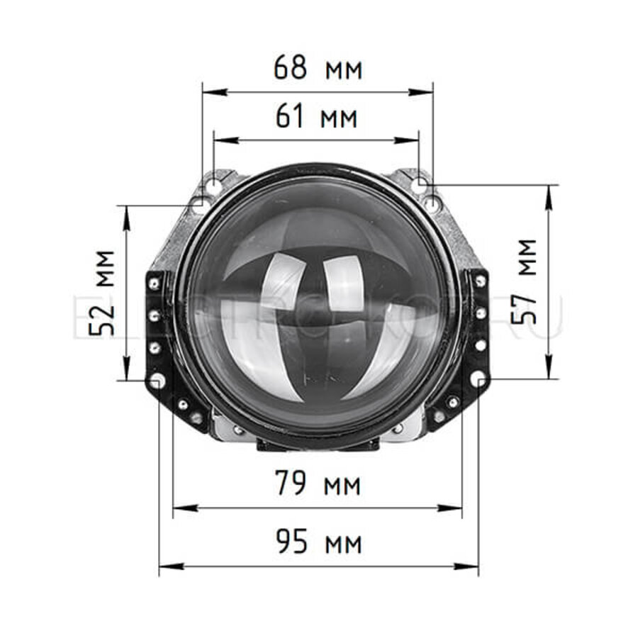 Би-ксеноновая линза Hella 3R (7) D2 D4 3.0 дюйма 1 шт — фото 1