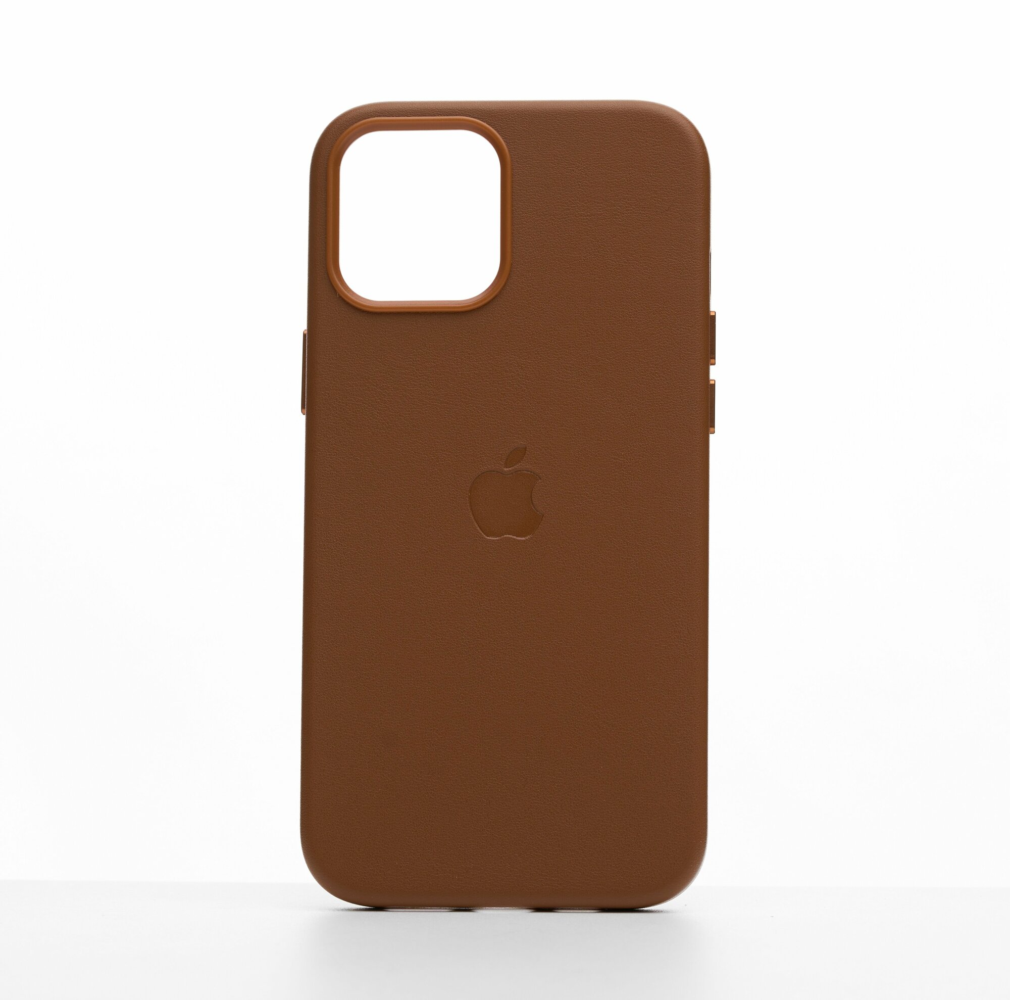 Кожаный чехол Leather Case для iPhone 12 / iPhone 12 Pro с MagSafe, Saddle Brown