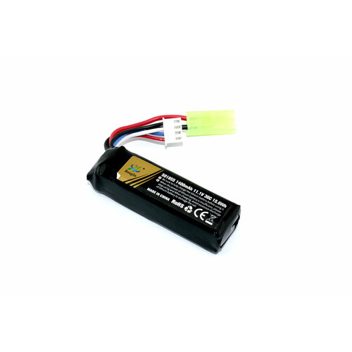 Аккумулятор Li-Pol 11.1V 401855 1400mAh разъем mini Tamiya plug аккумуляторная батарея акб аккумулятор 401855 разъем sm 1400мач 11 1в li pol