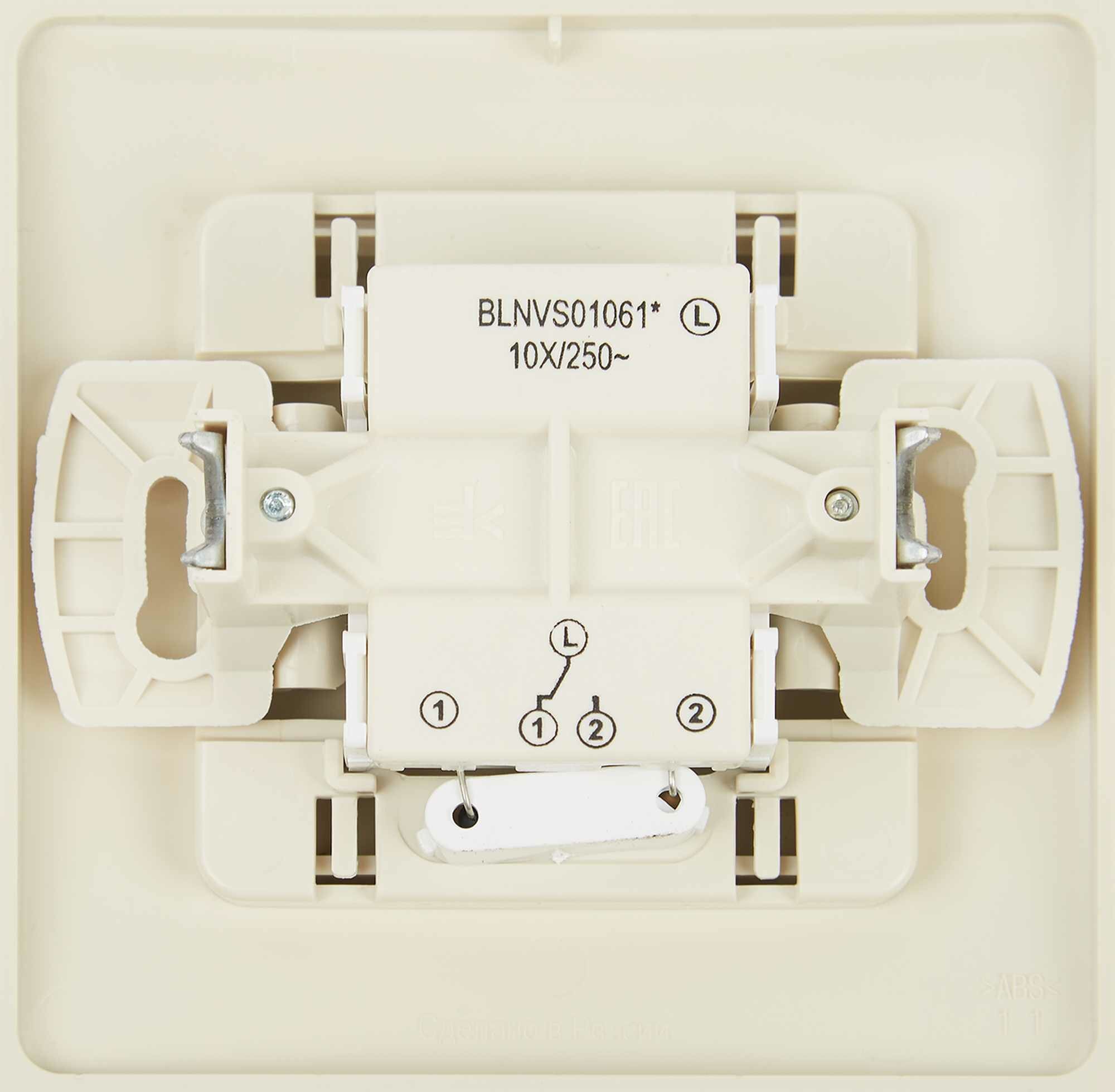 Переключатель встраиваемый Schneider Electric Blanca 1 клавиша с подсветкой цвет бежевый - фото №4